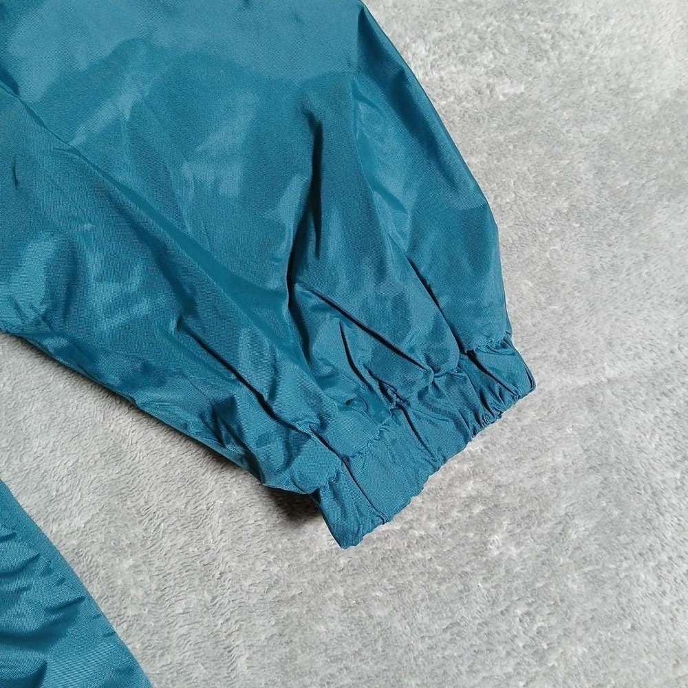 REI Elements Rain Jacket Kids Large 12/14 Teal Parka Outdoor Vintage 90s - Picture 10 of 15